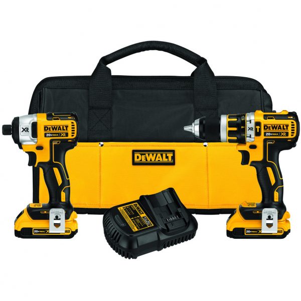 TALADRO PERCUTOR 1/2'' + ATORNILLADOR DE IMPACTO 1/4'' DEWALT 20V BRUSHLESS DCK287D2