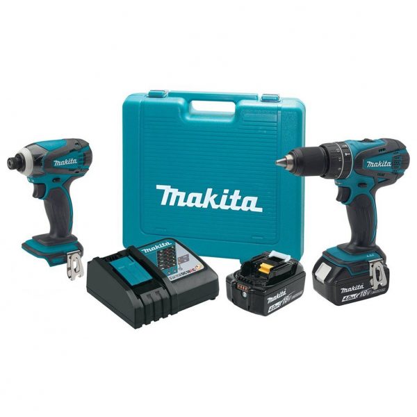 SET DE ROTOMARTILLO Y DESTORNILLADOR MAKITA LXT211/DLX2017/ DLX2131- 18 VOLTIOS