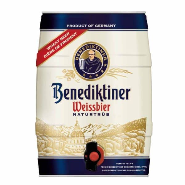 CERVEZA ALEMANA BENEDIKTINER WEISSBIER. BARRIL DE 5 LITROS