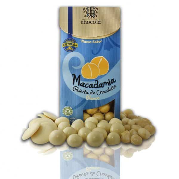 MACADAMIA CUBIERTA EN CHOCOLATE BLANCO CHOCOLA (115G)