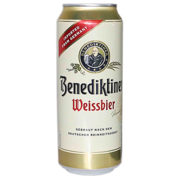 CERVEZA ALEMANA BENEDIKTINER WEISSBIER CAJA DE 24 LATAS DE 500ML